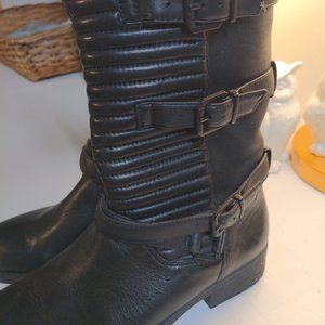 Arturo Chiang Black Leather Boots